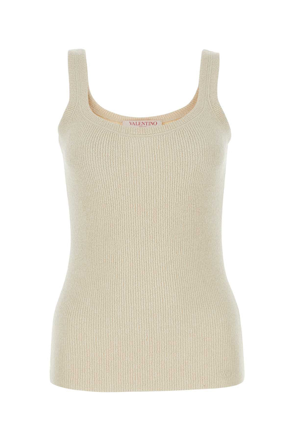 Valentino Garavani 100% Silk tank top in beige