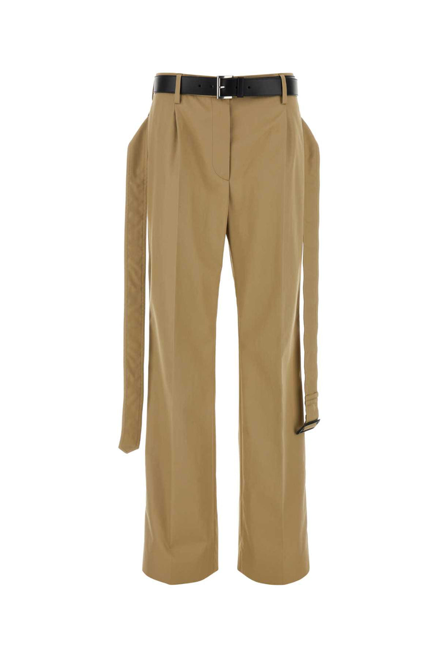 Prada 100% cotton trousers in beige