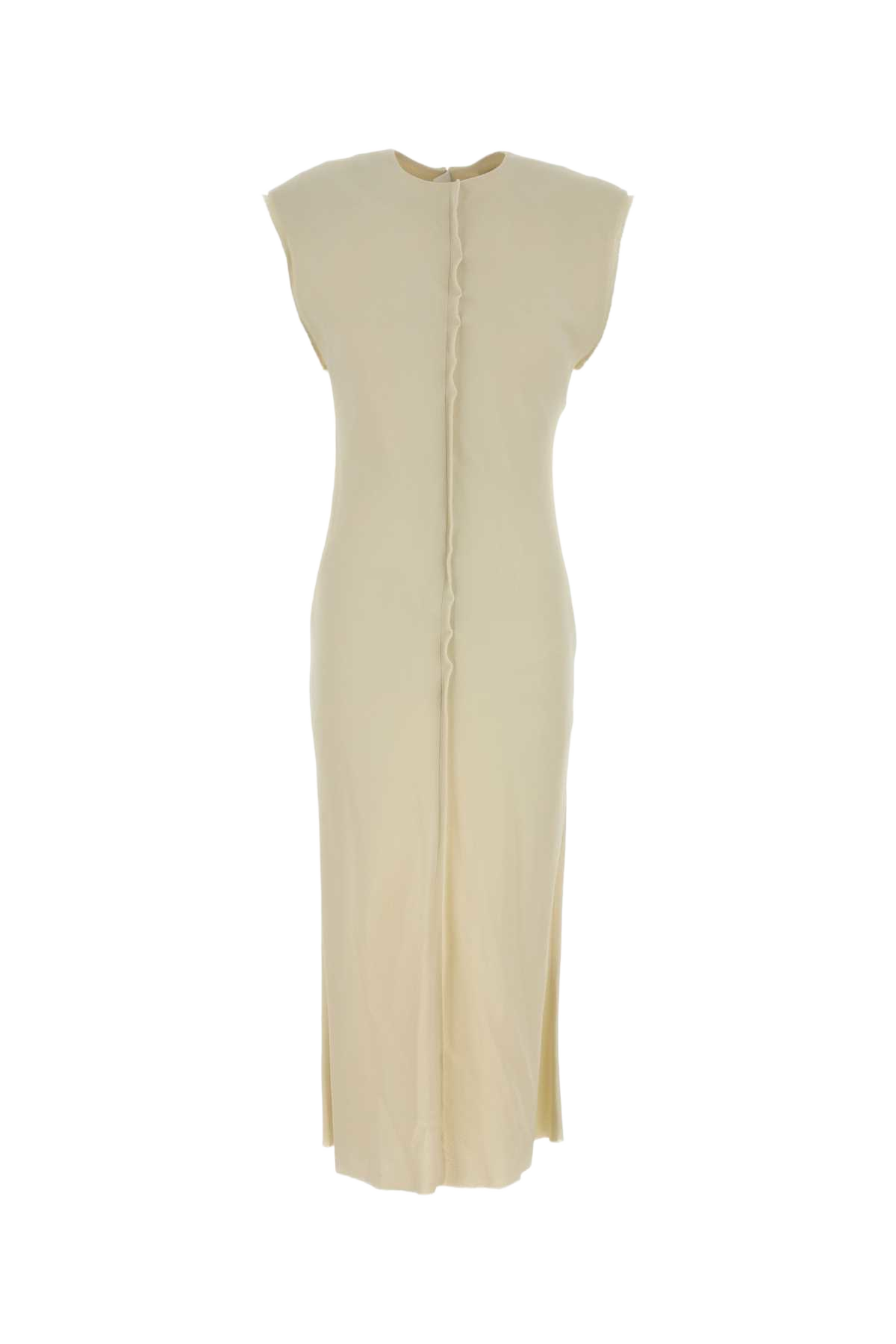 Cream Stretch Viscose Dress Ivory Abiti