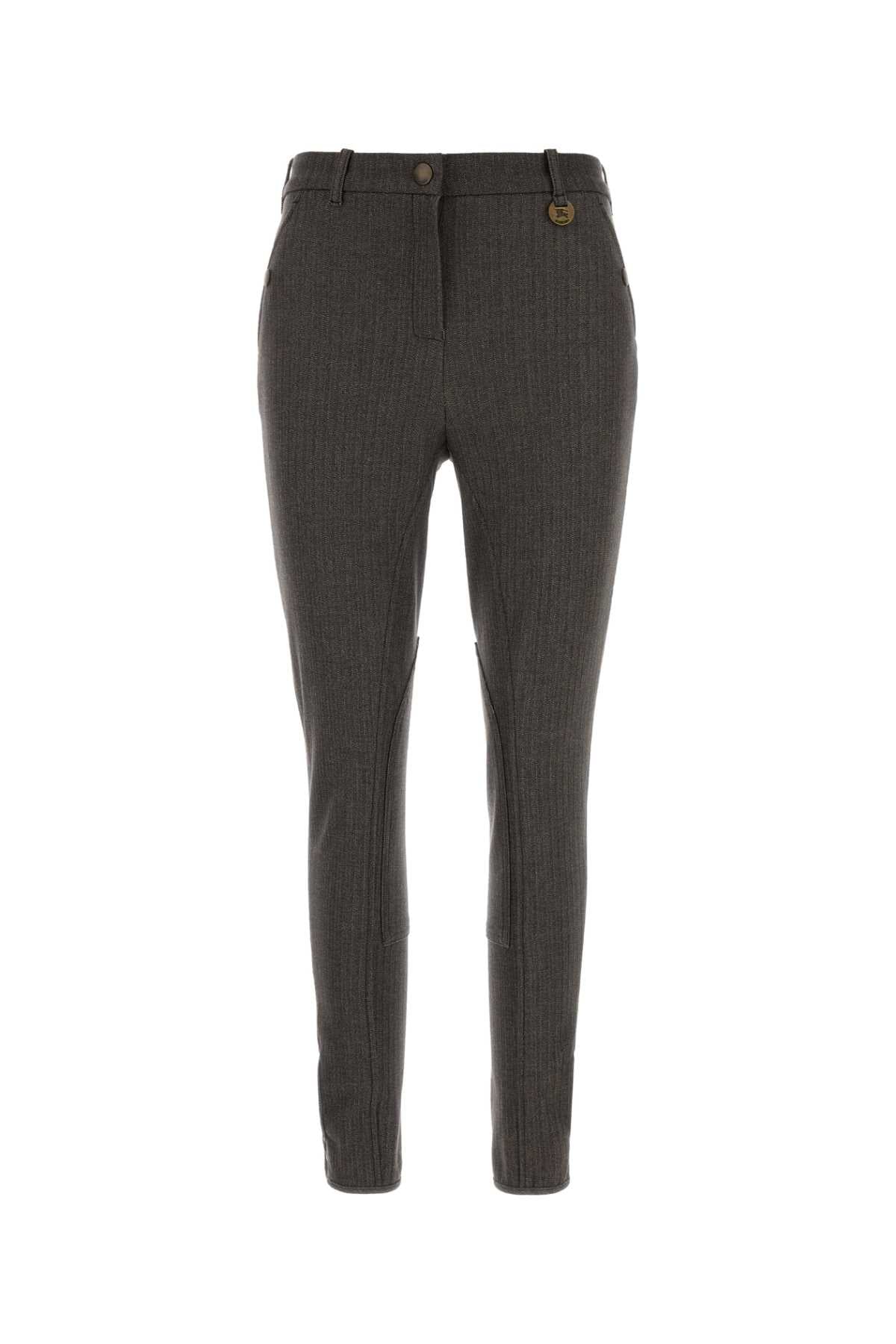 Embroidered Stretch Cotton Pant Wlnutbrwntaupebge Exterior: Elastane Pantaloni