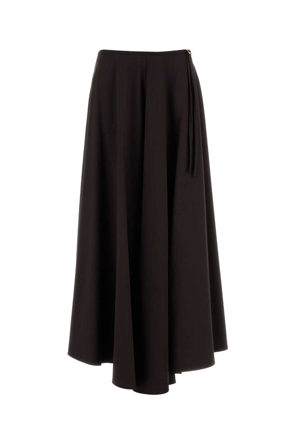 Agnona Circle 97% Cotton 3% Elastane skirt in brown