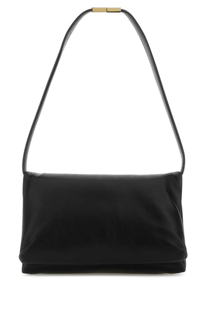 Black Leather Prisma Shoulder Bag Borse A Mano
