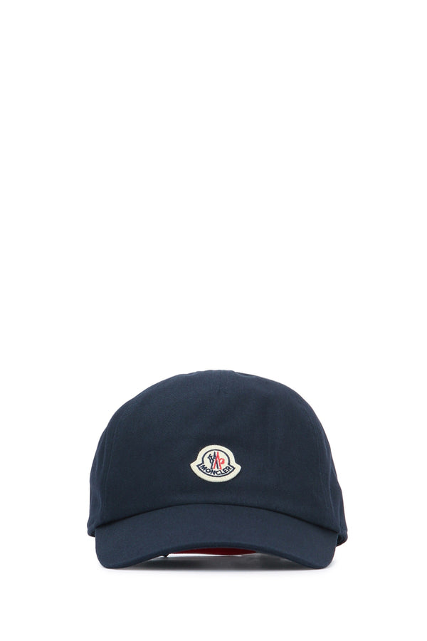 Moncler Jr BASEBALL 100% Cotton baseball cap in navy