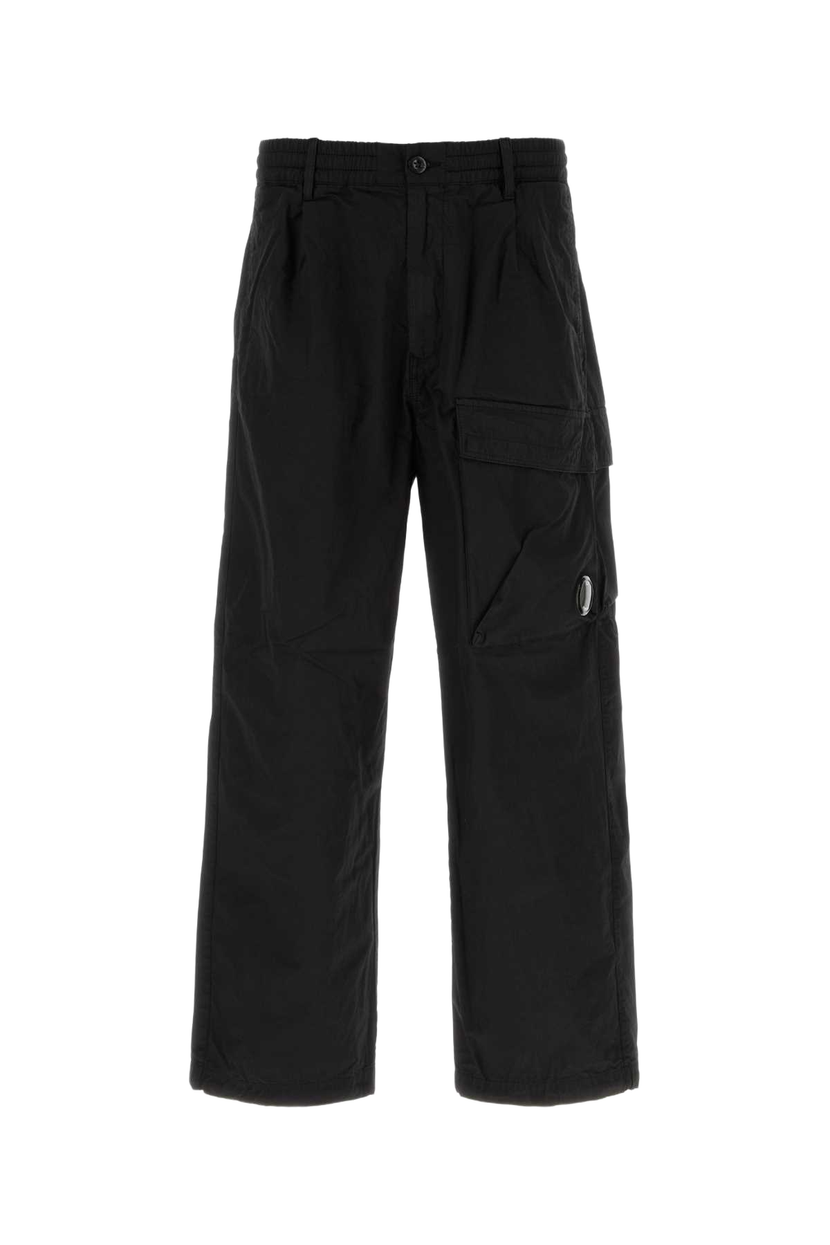 Black Cotton Cargo Pant Exterior: Pantaloni
