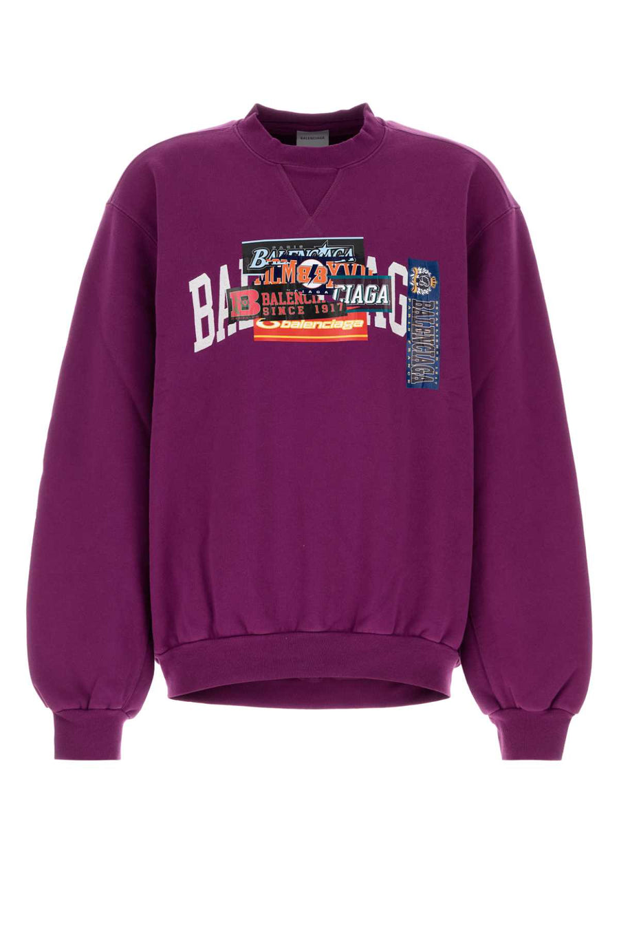 Balenciaga Crewneck 100% Cotton sweatshirt in purple