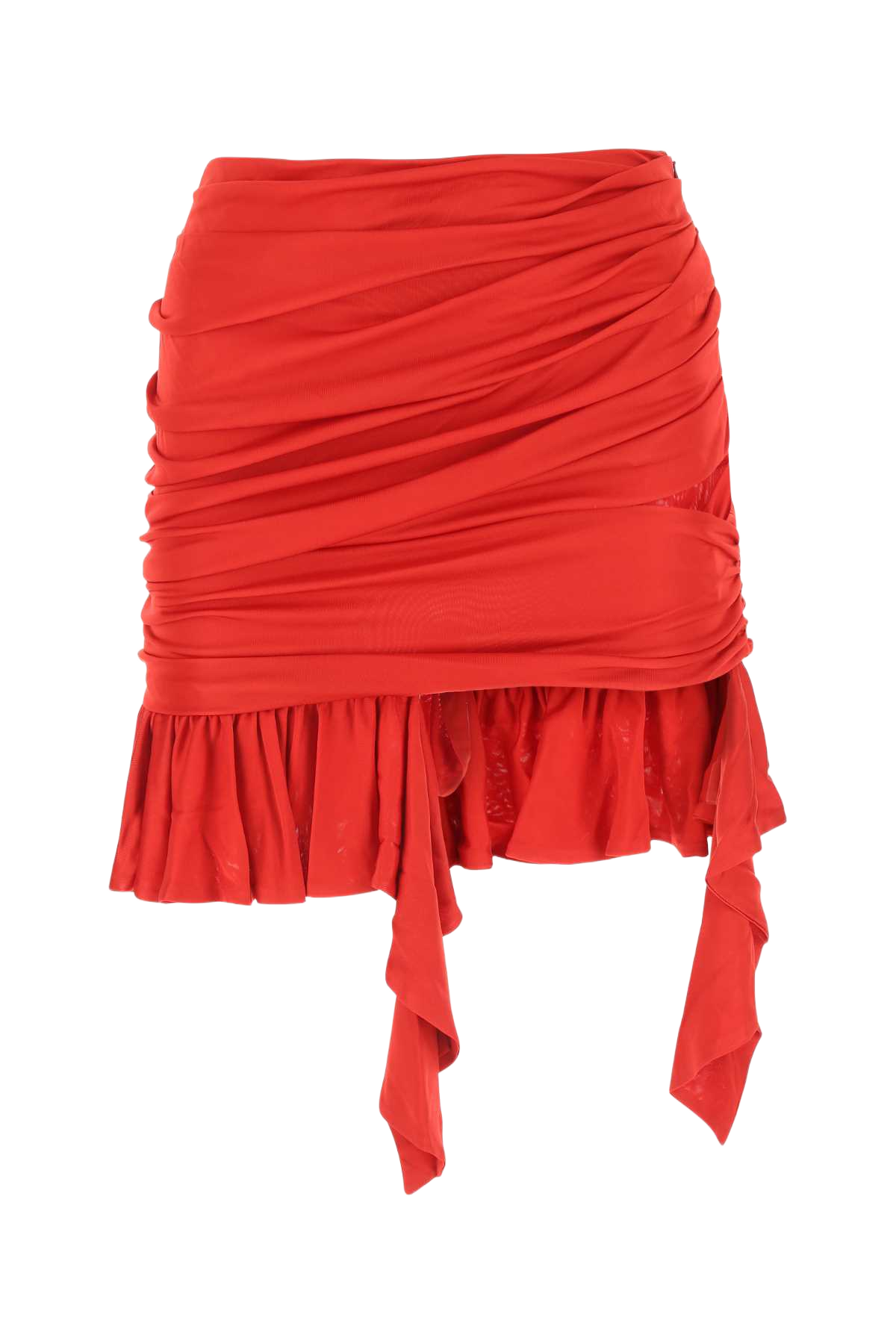 Red Viscose Mini Skirt 1107 Exterior: Gonne