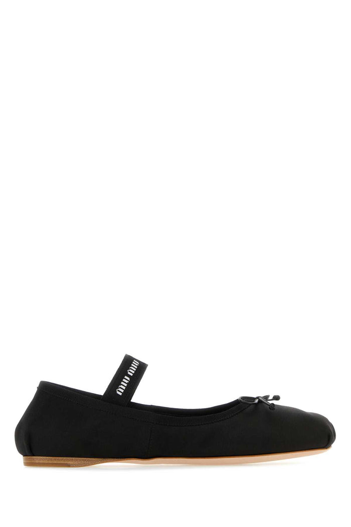 Black Satin Ballerinas Nero Sevi Ballerine