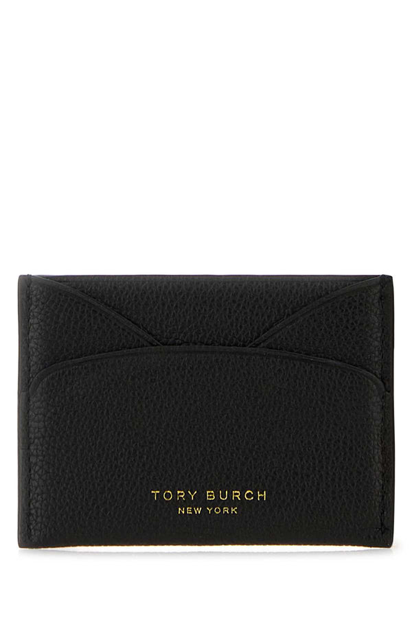 Tory Burch Flat Exterior: 100% Leather card case in black