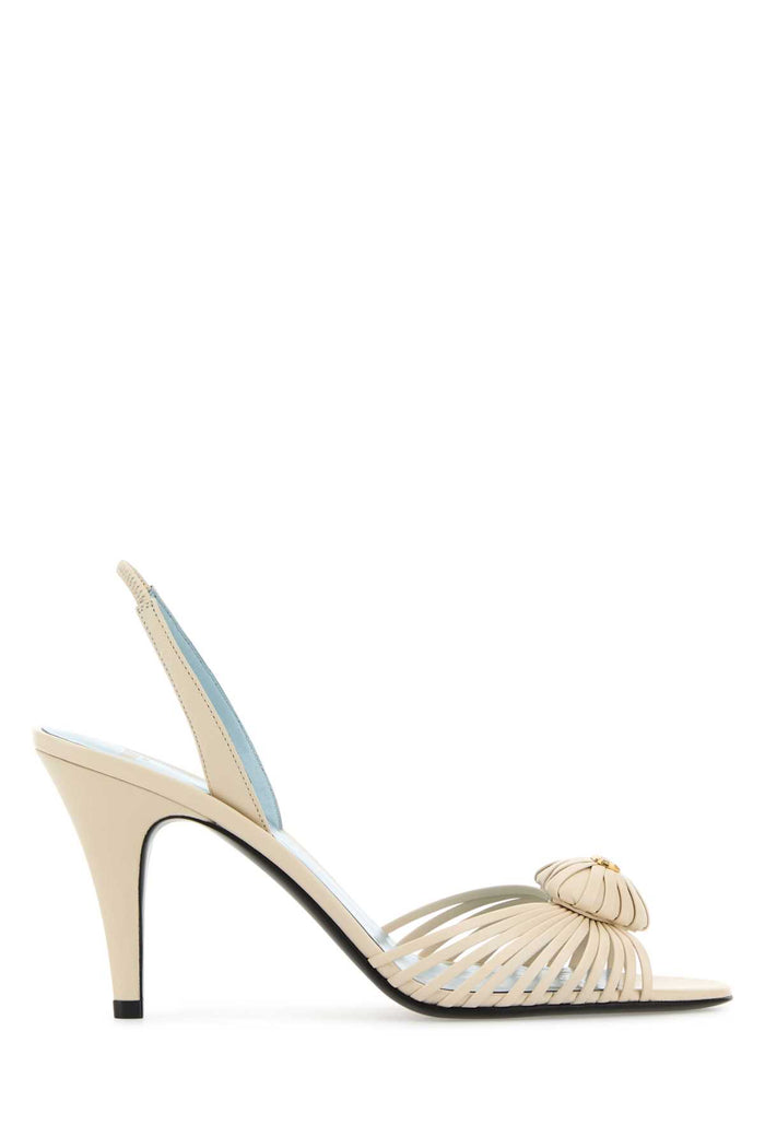 Ivory Leather Royal Sandals Butterwhite Sandali