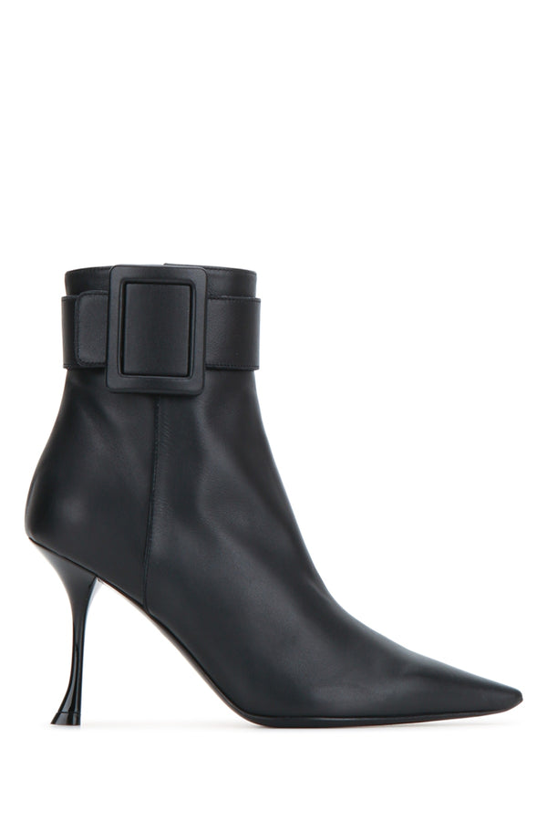 Roger Vivier Leather ankle boot in black