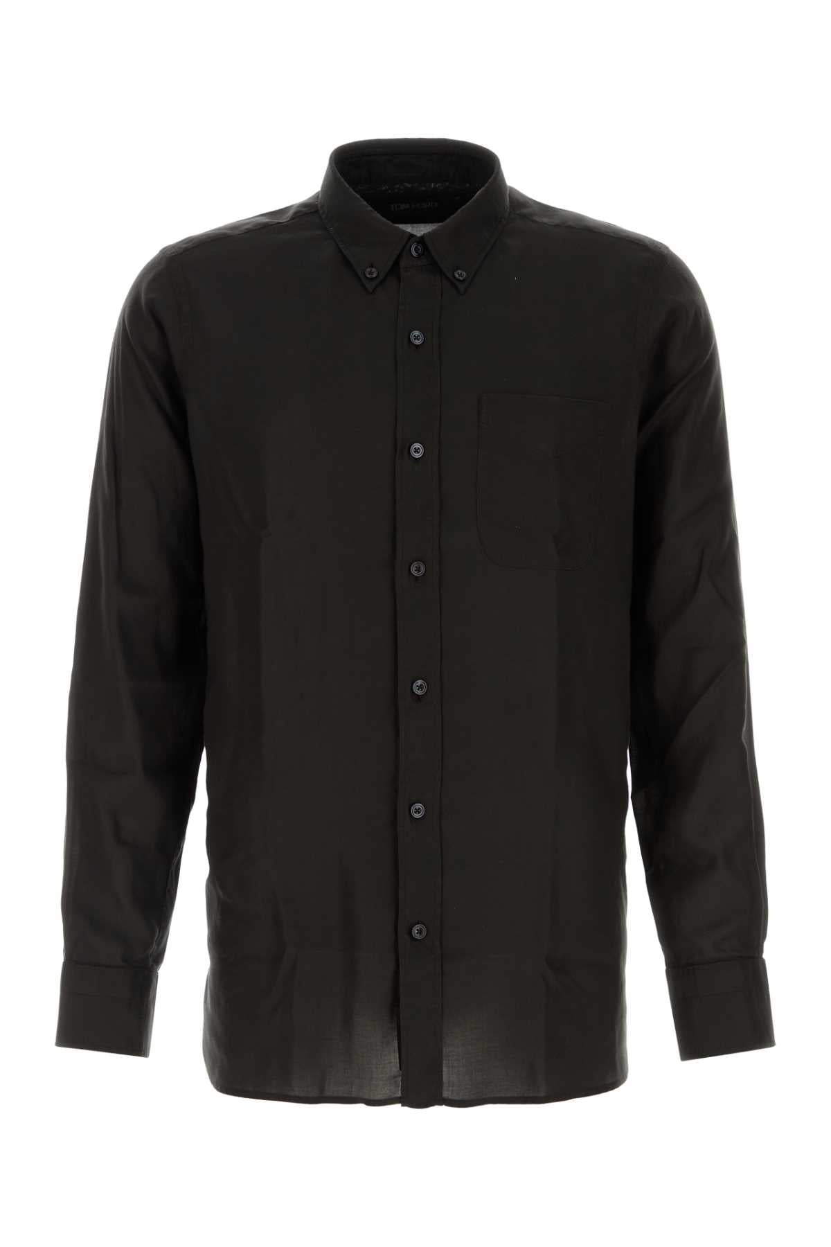 Black Lyocell Shirt Camicie