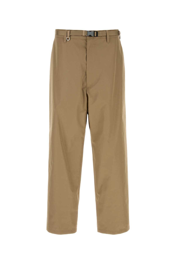 Prada 65% Recycled polyester trousers in beige