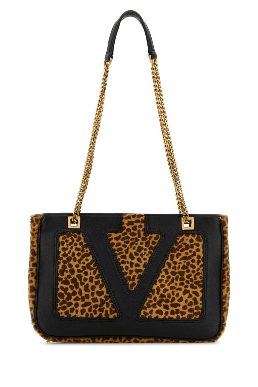 Valentino Garavani Lambskin leather shoulder bag in black