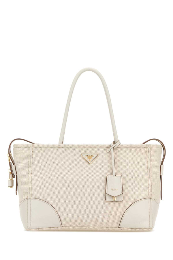 Prada Exterior: 100% Fabric tote bag in beige