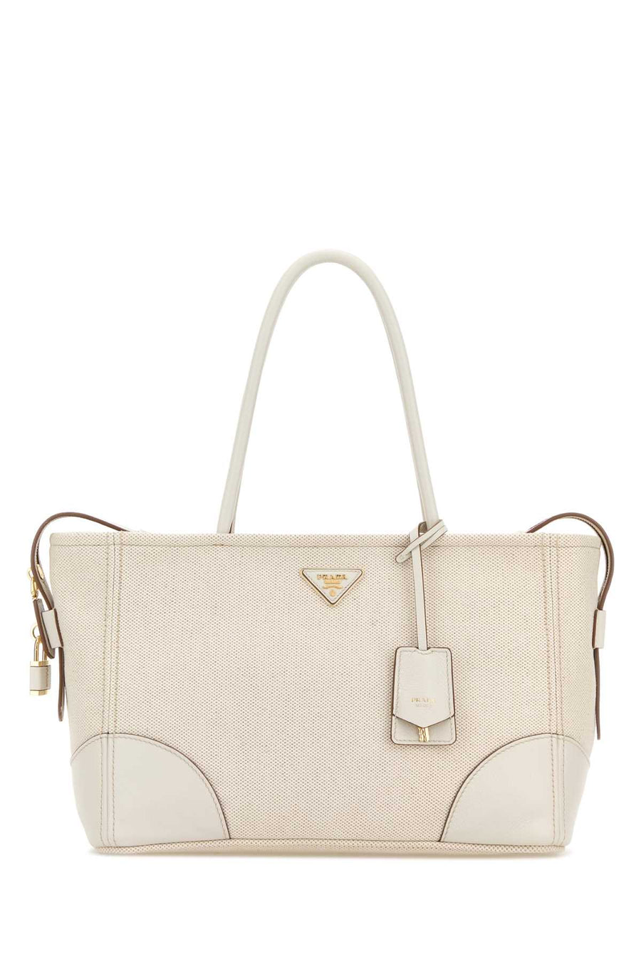 Prada Exterior: 100% Fabric tote bag in beige