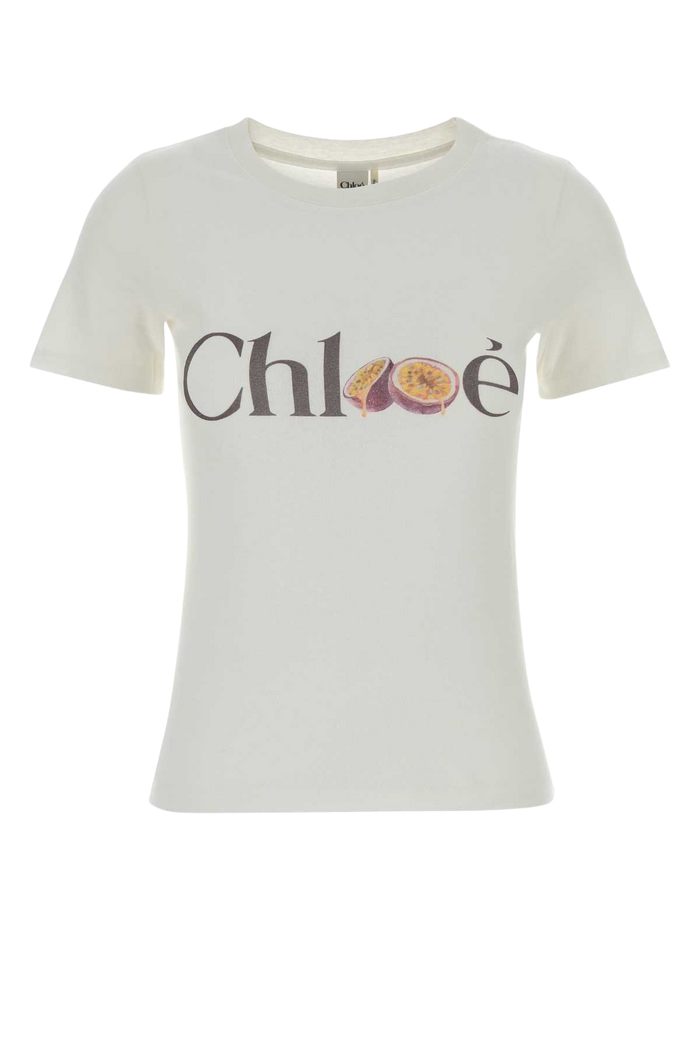 White Cotton T-Shirt Cottonribbingcotton