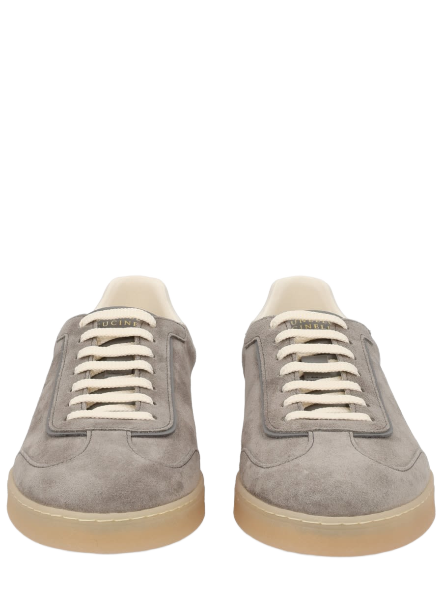 Suede Sneaker Grey Calf Leather
