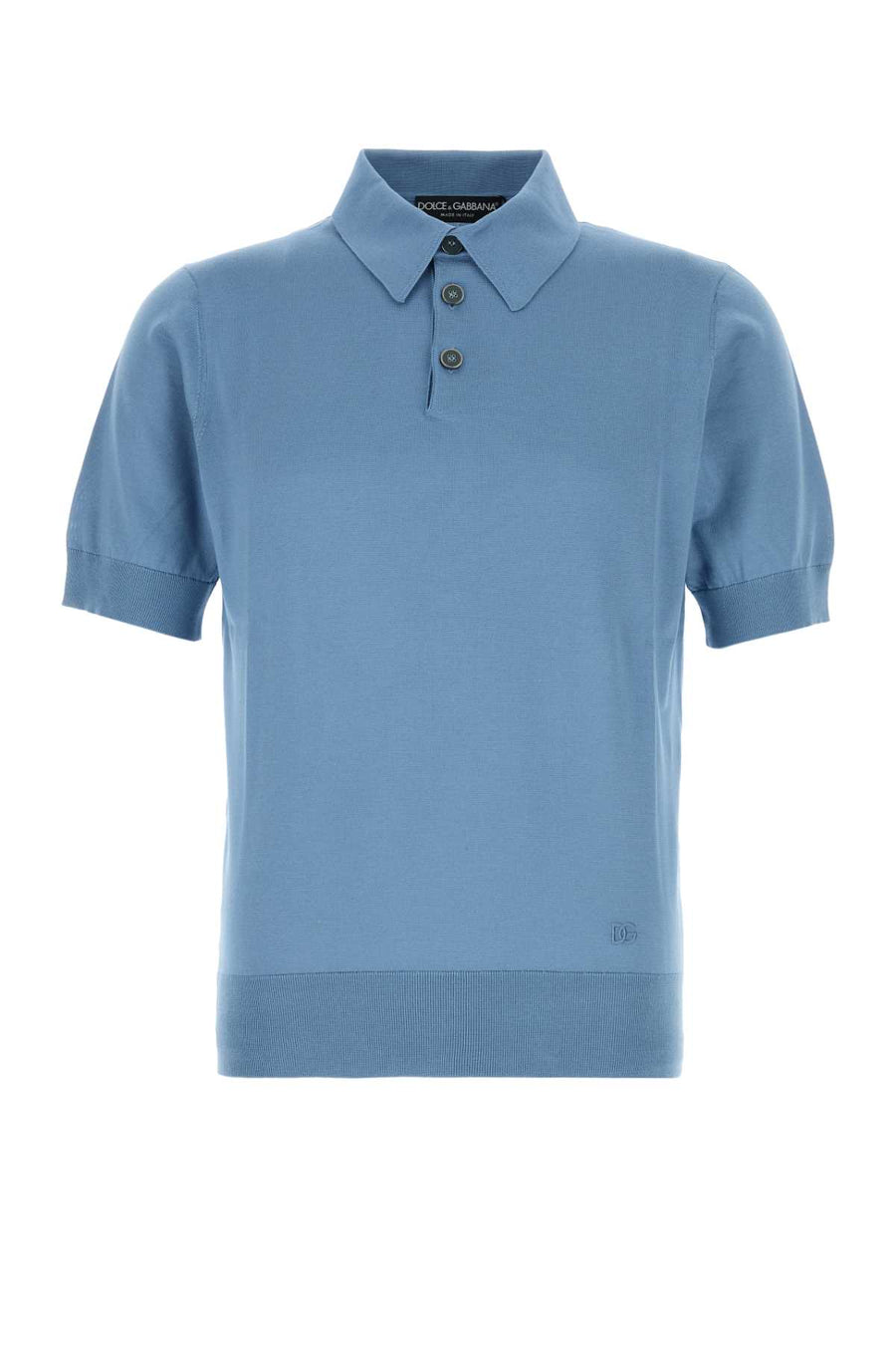 Dolce & Gabbana 100% Silk polo shirt in blue