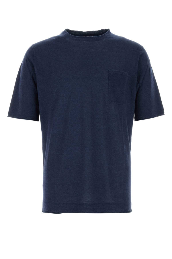 Palto' Afro 68% Linen t-shirt in navy
