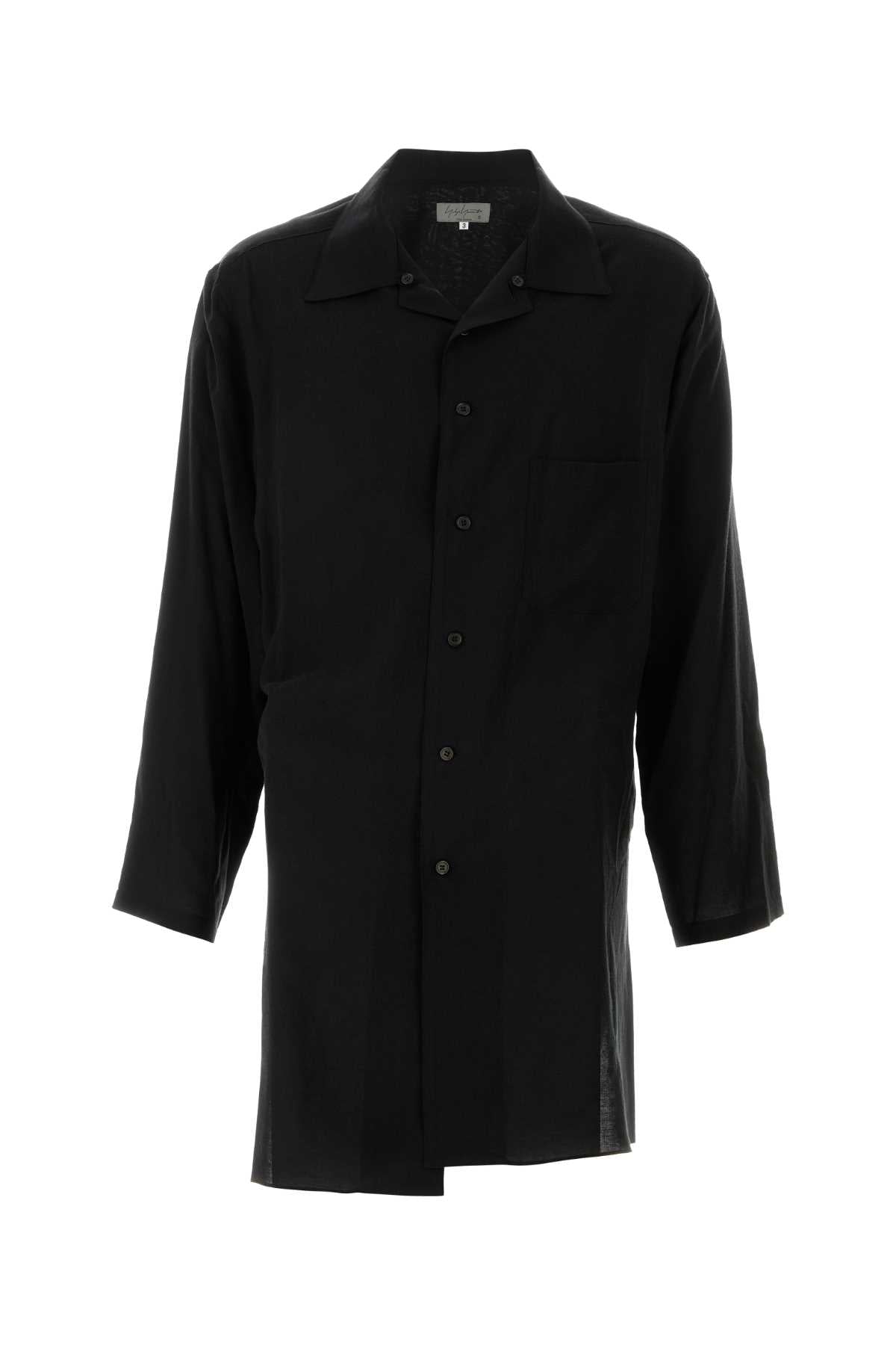 Black Cellulose Oversize Shirt Exterior: Camicie