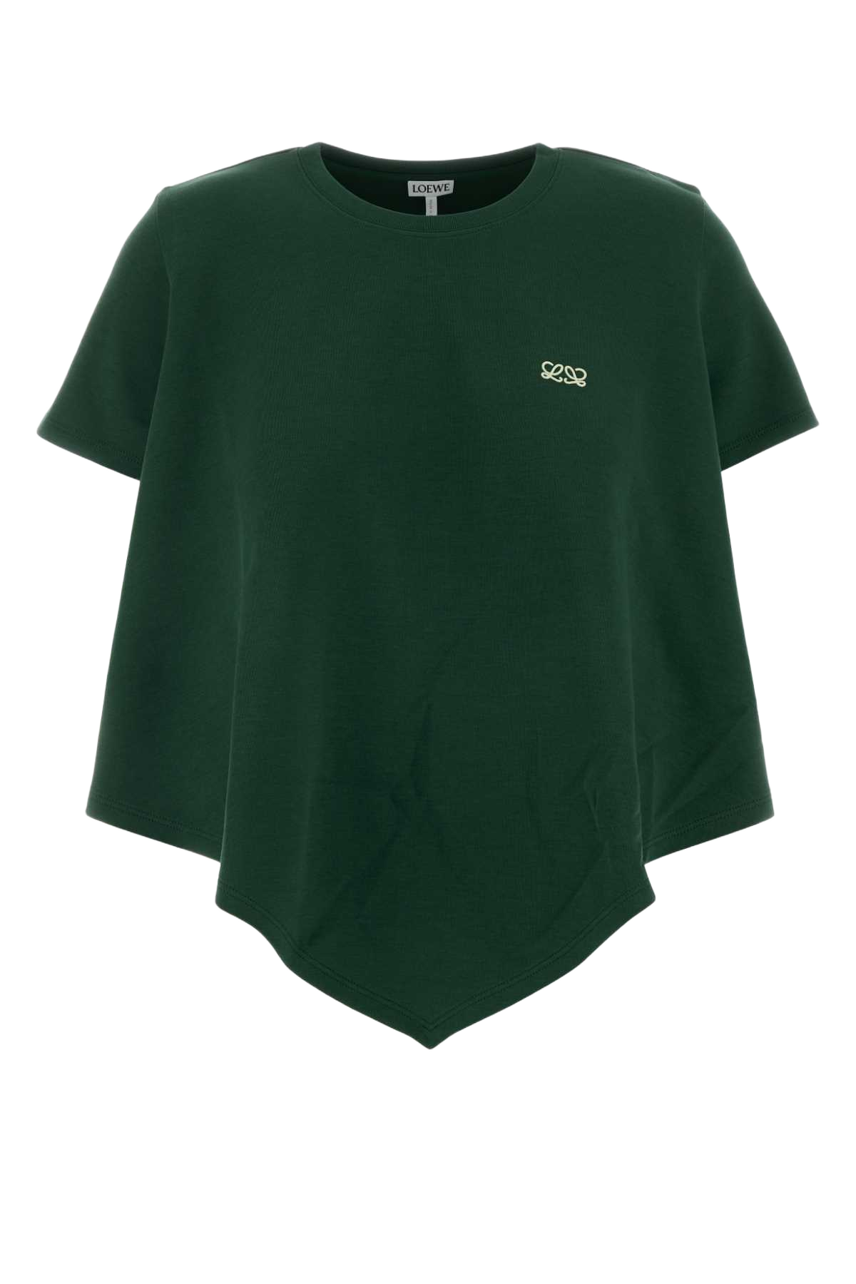 Bottle Green Cotton Blend T-Shirt Dark Exterior: Nylon