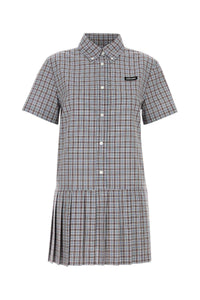 miu miu shirt dress Miu Miu Poplin shirt dress elastic waistband