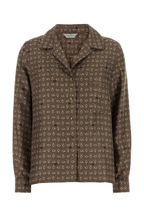 Max Mara 100% Silk shirt in brown