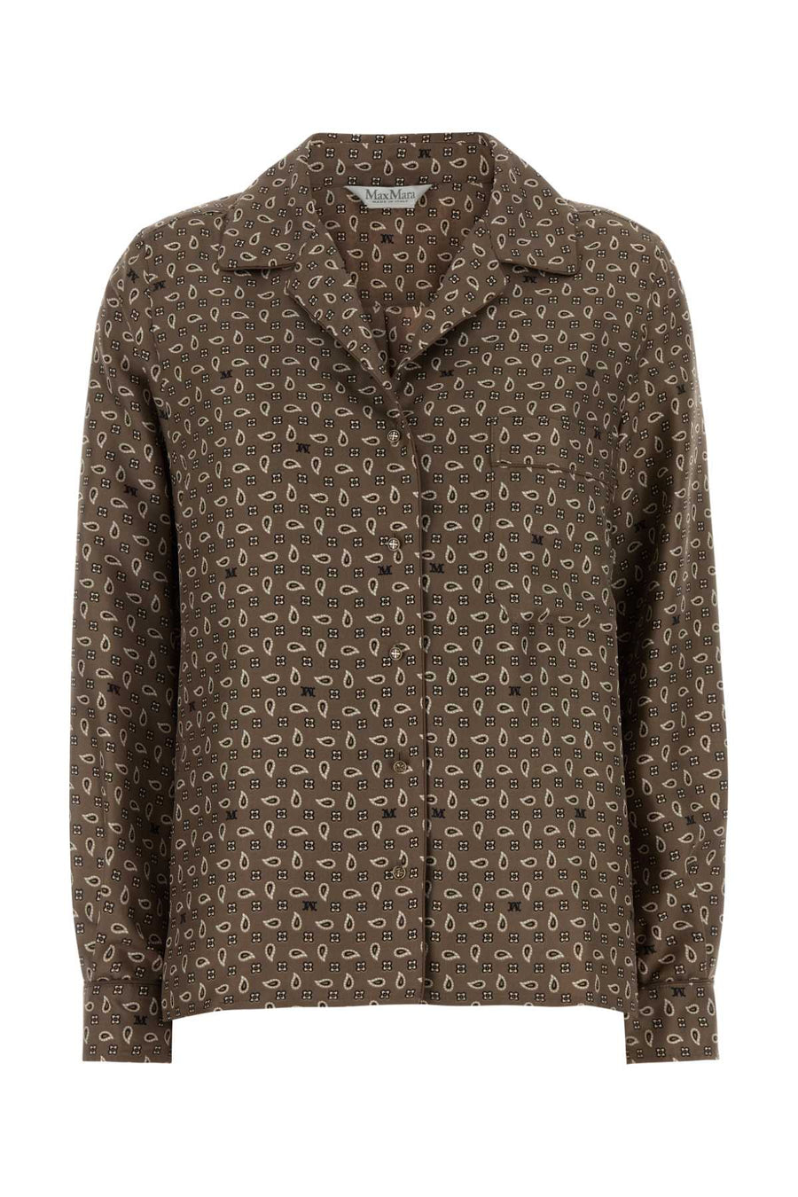 Max Mara 100% Silk shirt in brown