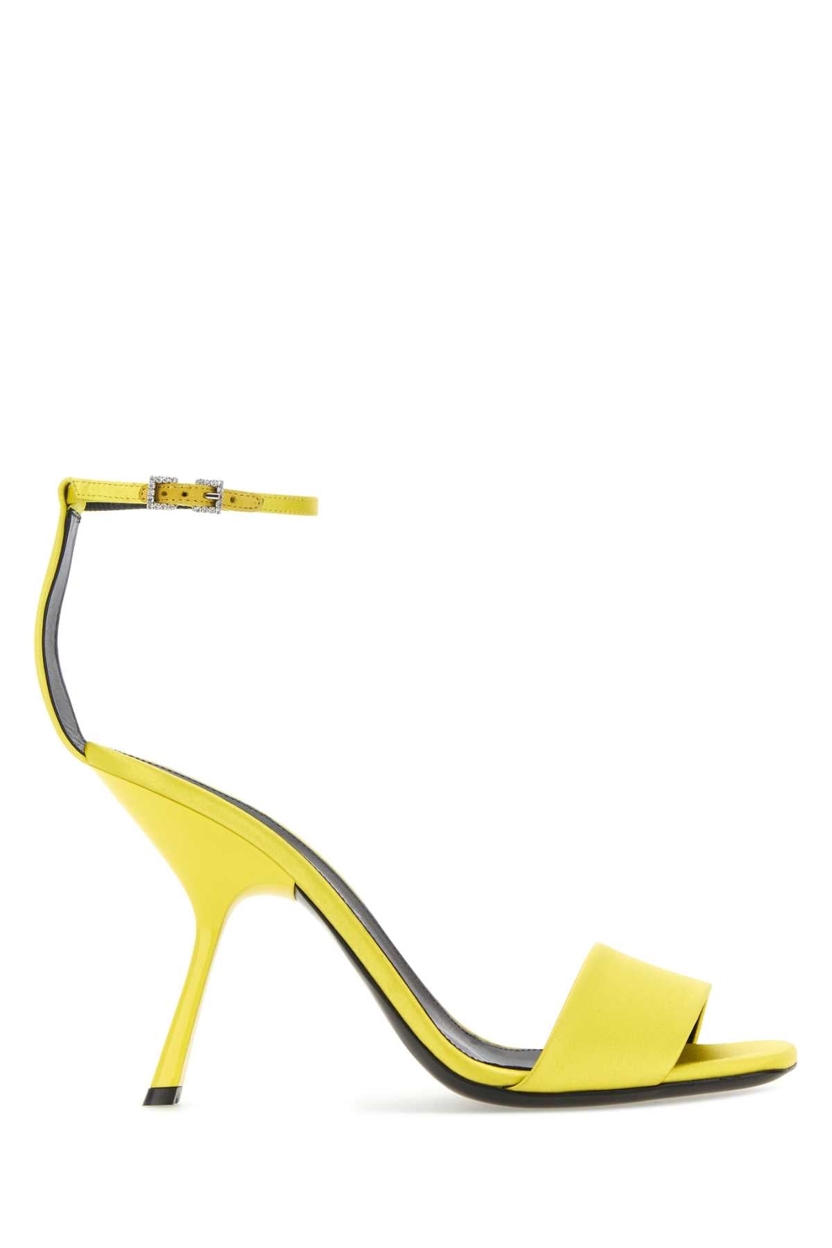 Yellow Satin Sandals Sandali