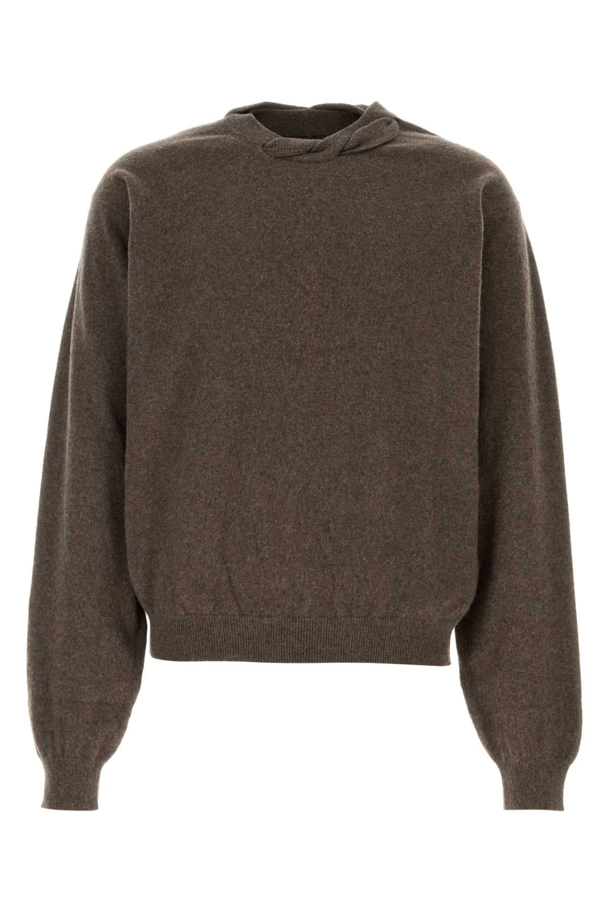 Brown Cashmere Blend Sweater Md87_76 Exterior: Nylon Wool Maglieria