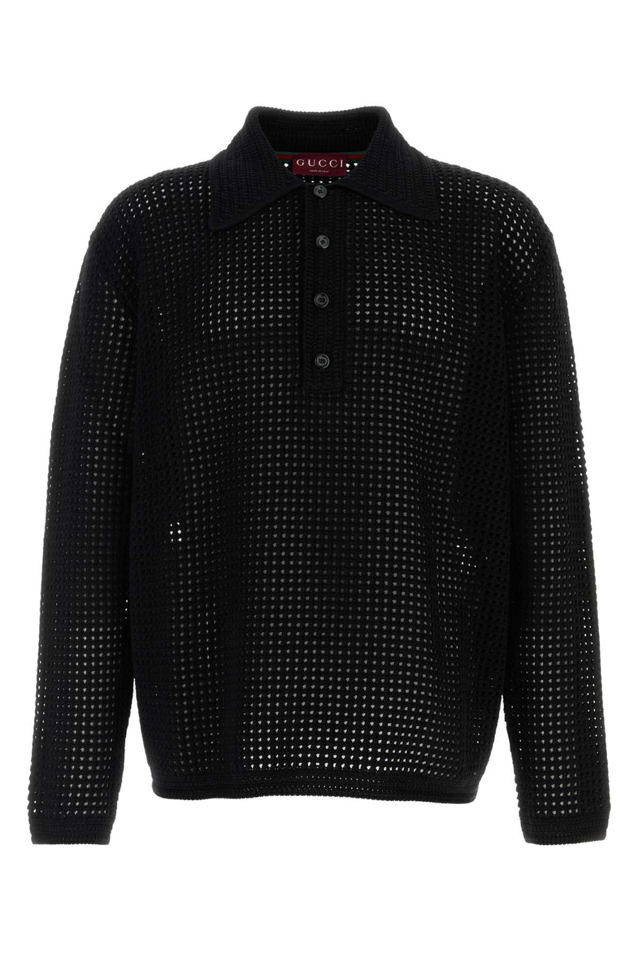 Gucci 100% Cotton polo shirt in black