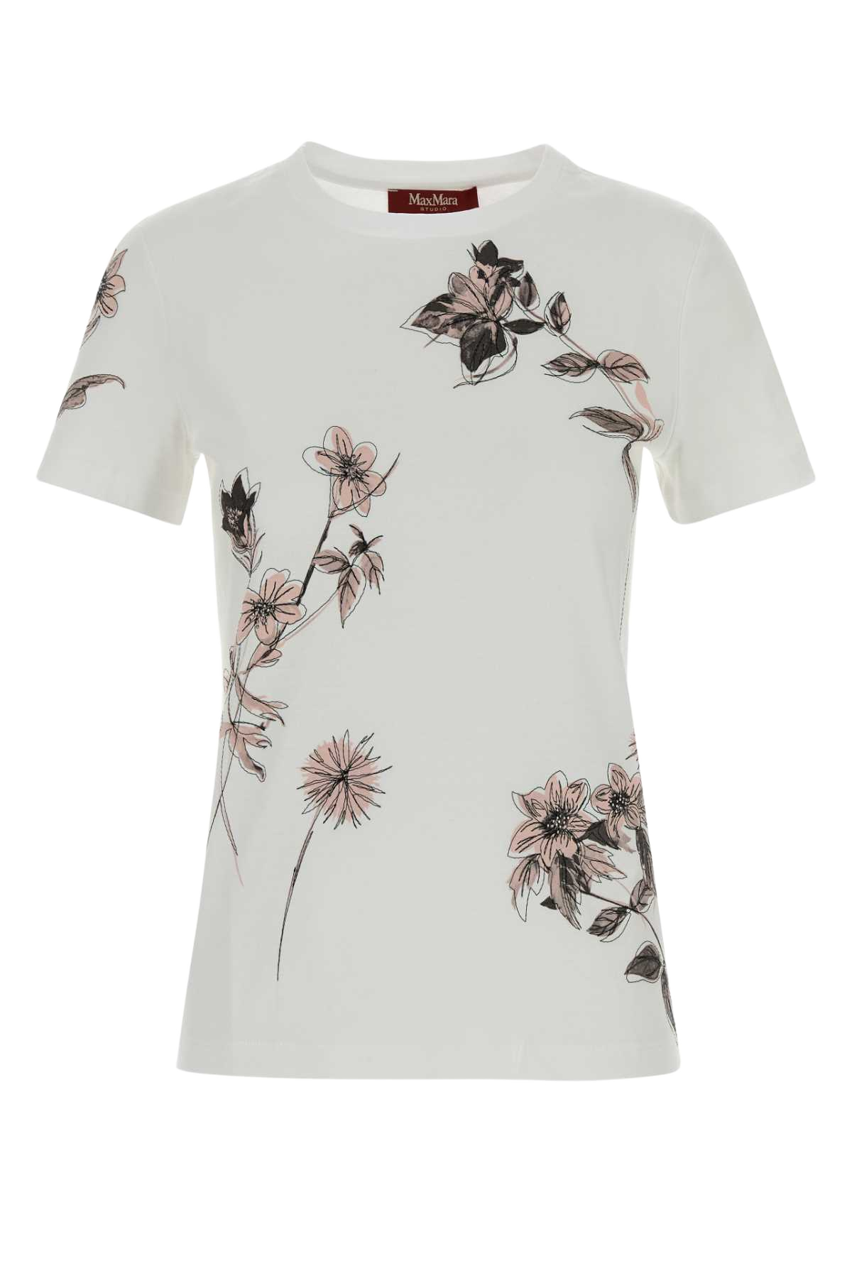 White Cotton Pugnale T-Shirt Bianco Ottico Exterior