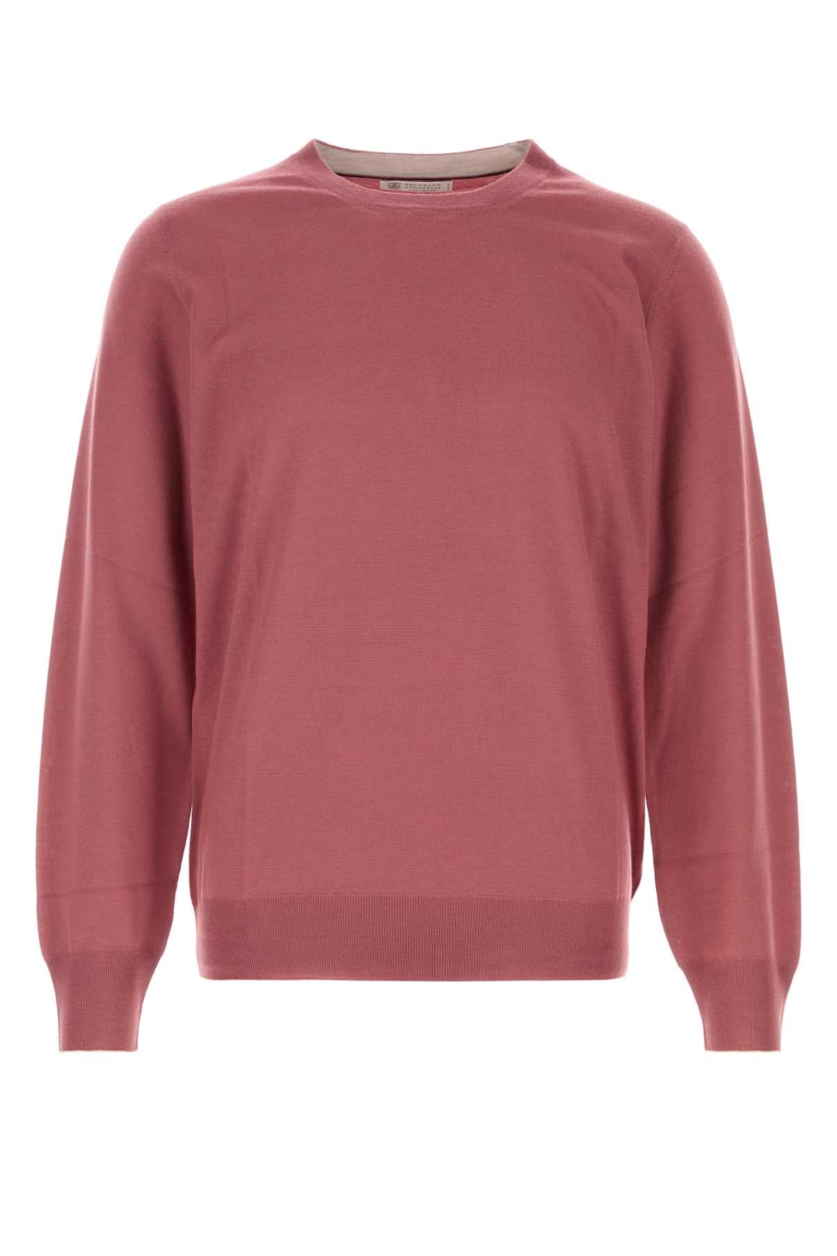 Dark Pink Wool Blend Sweater Corallo Exterior: Cashmere Maglieria