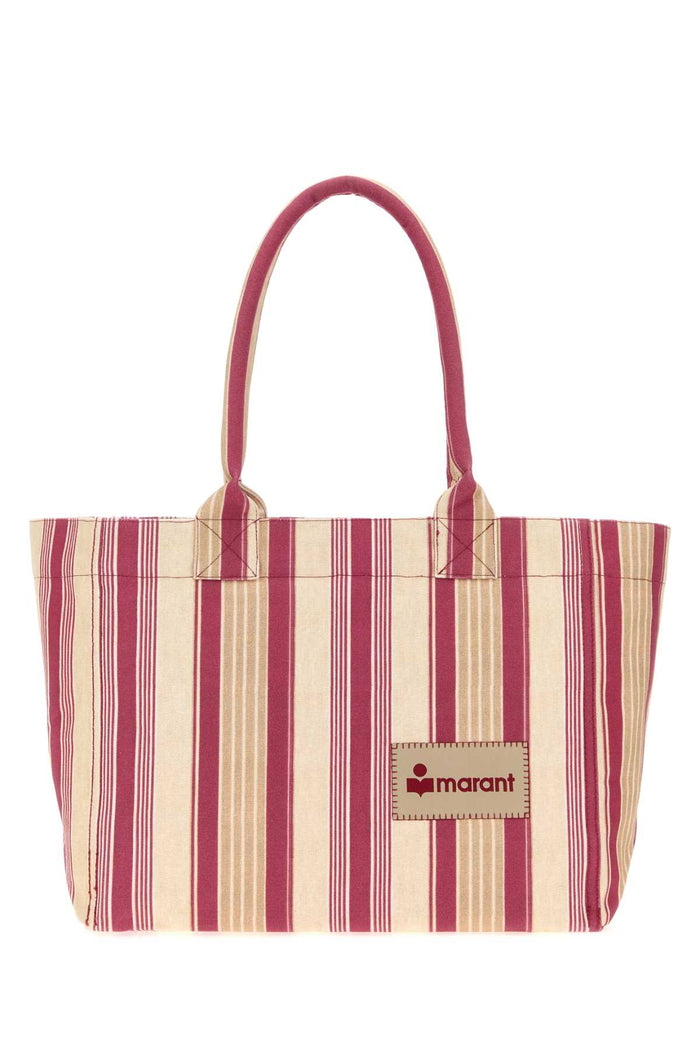 Printed Canvas Yenky Shopping Bag Red Exterior: Fabric Borse A Mano