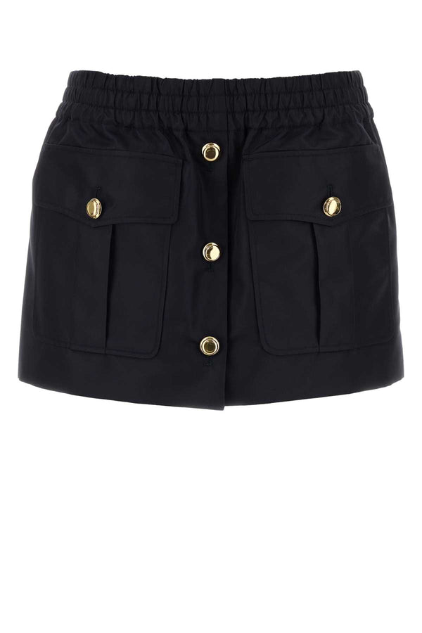 Miu Miu Exterior: 100% Recycled nylon; Lining: 100% Viscose skirt in navy