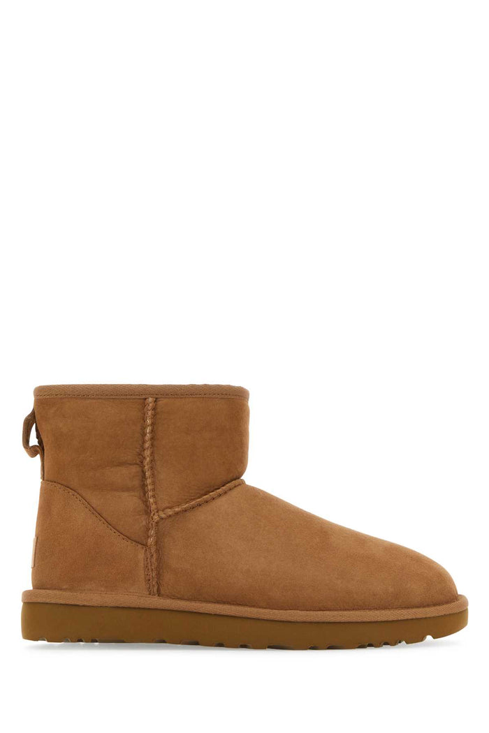 Camel Suede Classic Mini Ii Ankle Boots Chestnut Upper Material Leather Stivali