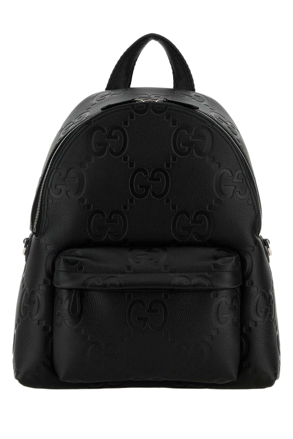 Black Jumbo Gg Leather Backpack Zaini