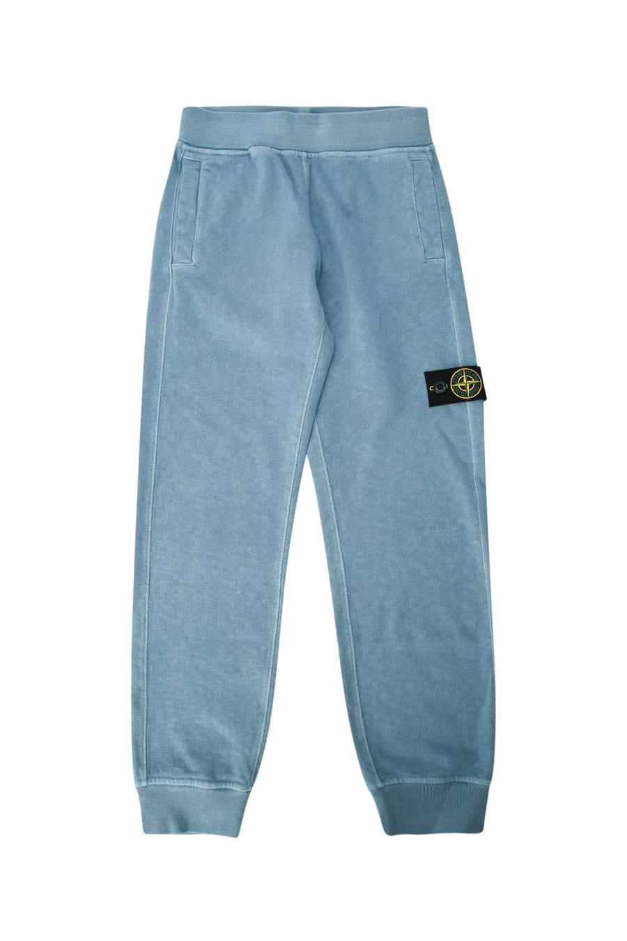 Stone Island Kids Bottoms 100% Cotton joggers in blue