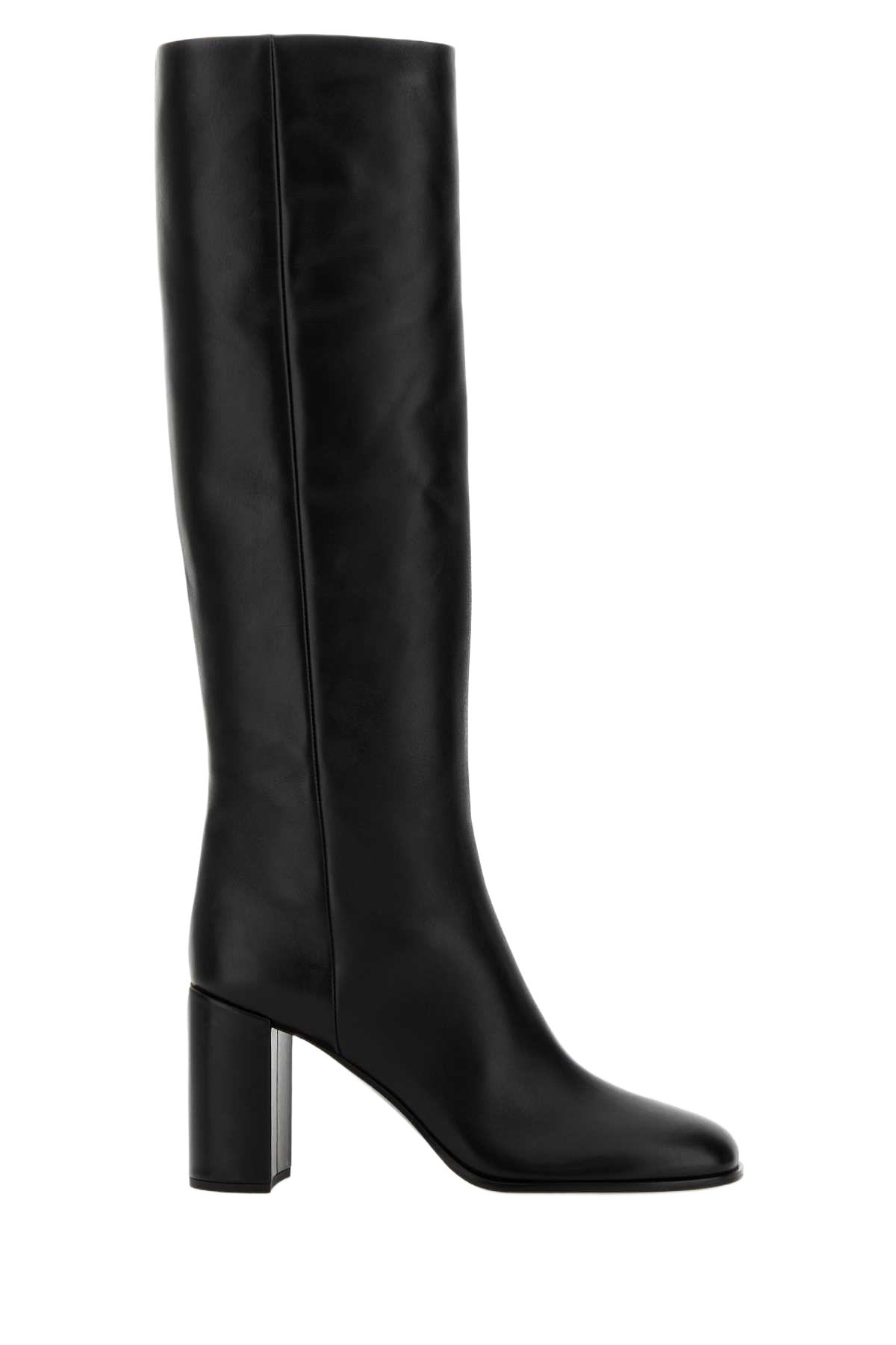 Black Leather Boots Nero Calfleather Stivali