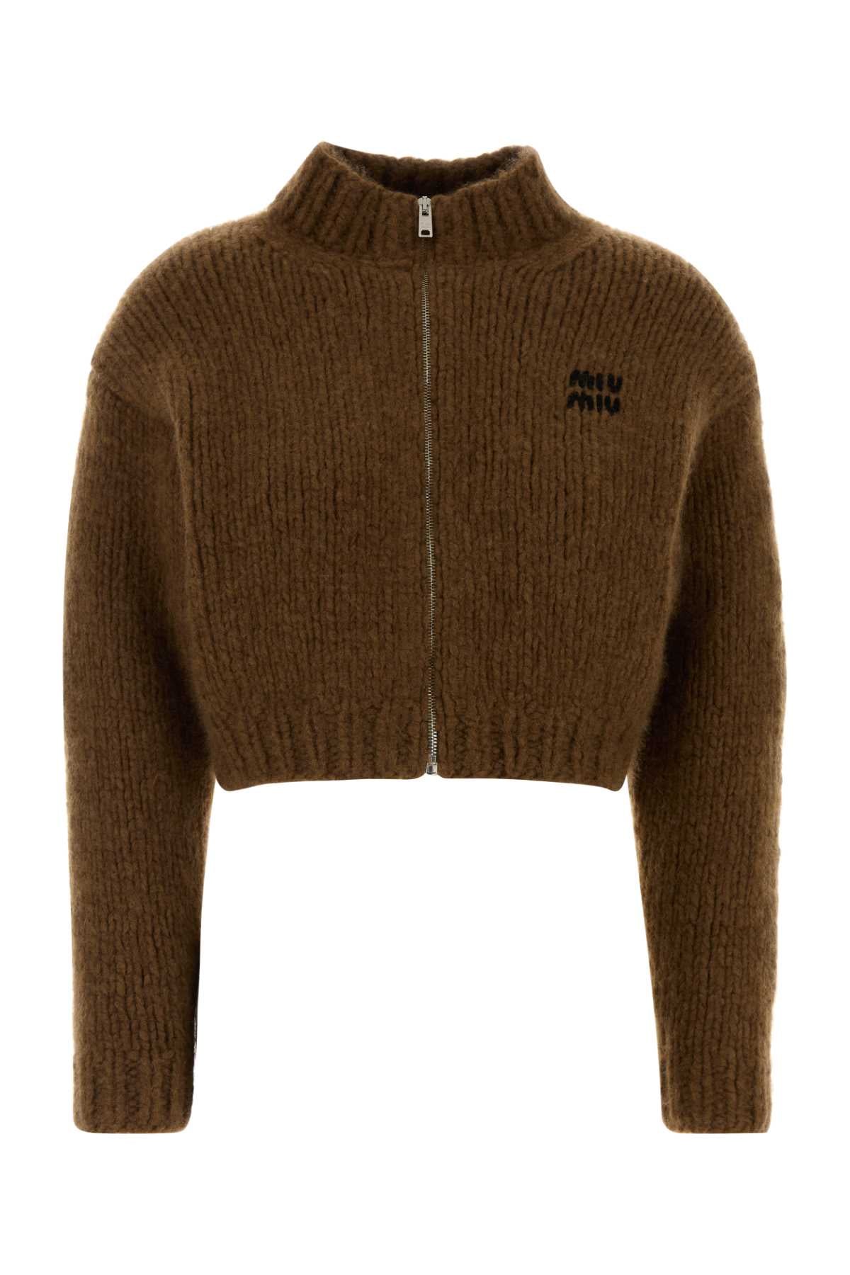 Brown Cashmere Cardigan Tabacco Exterior: Maglieria