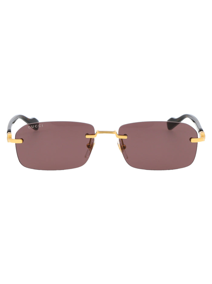 Gg1221s 002 Gold Havana Brown Metal Sunglasses