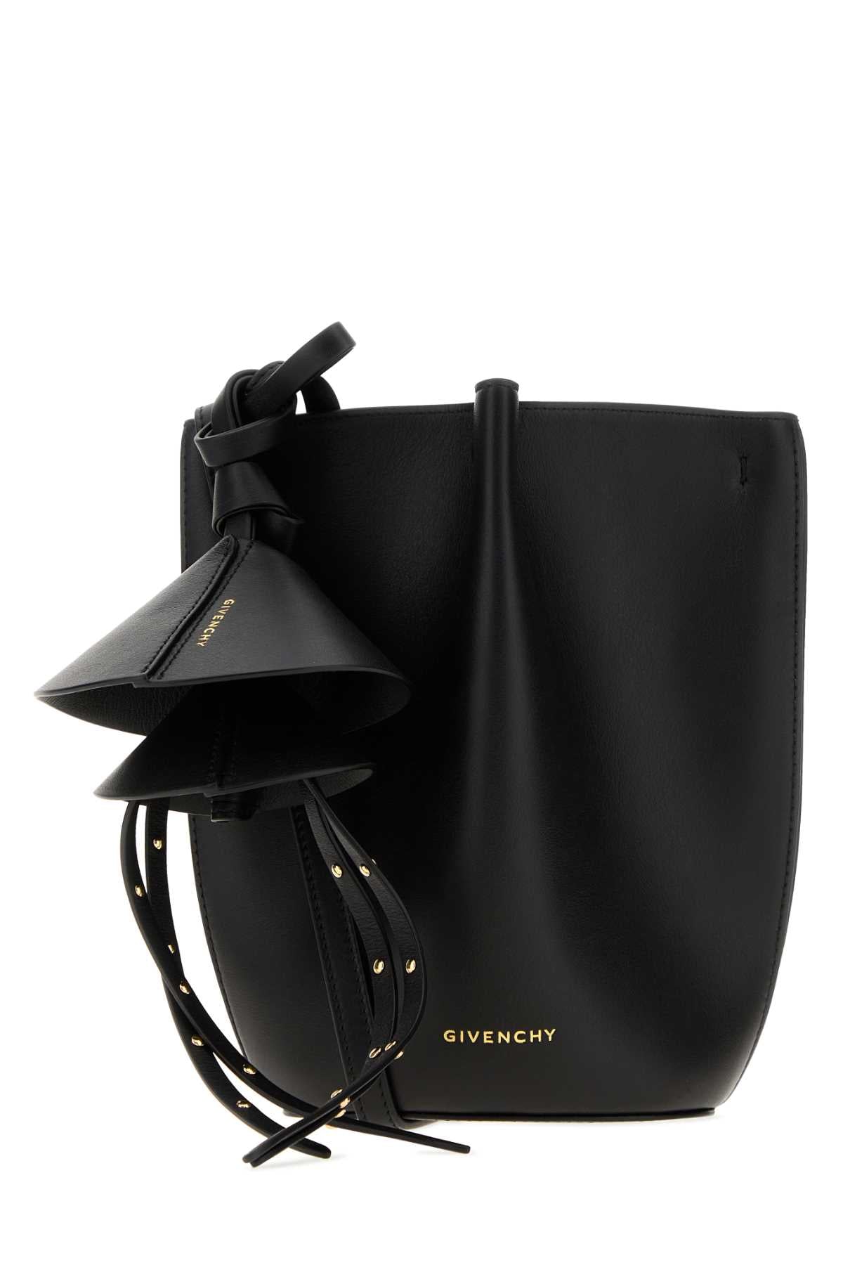 Black Leather Nano Snap Bucket Bag Borse A Secchiello