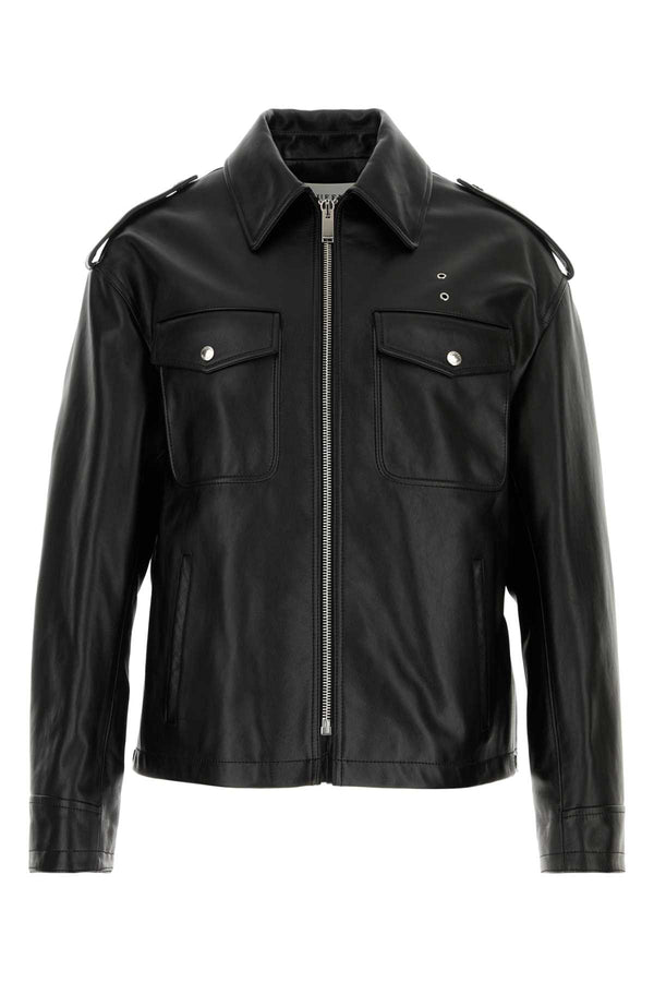 Alexander McQueen Jacket Exterior: 100% Leather; Lining: 100% Fabric jacket in black