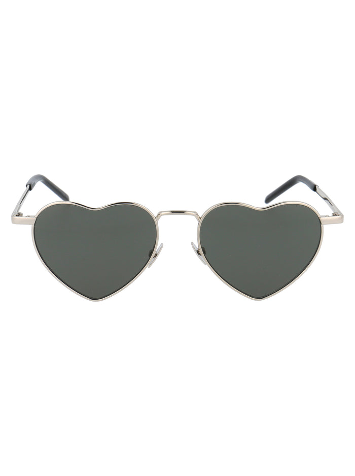 Sl 301 Loulou 001 Silver Grey Metal Sunglasses