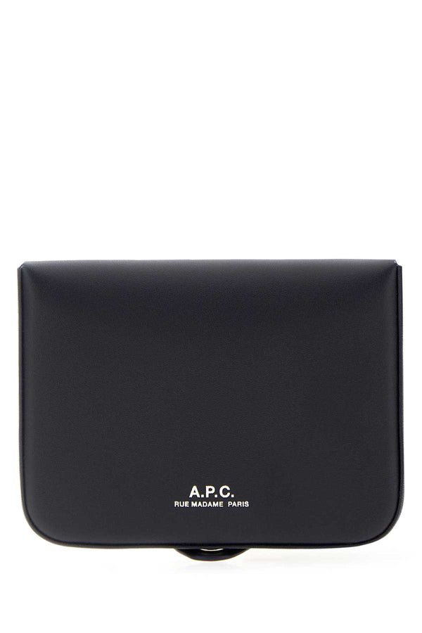 A.P.C. Josh 100% Leather wallet in navy