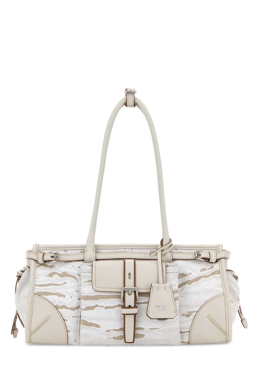 Prada Mano Exterior: 100% Fabric shoulder bag in beige