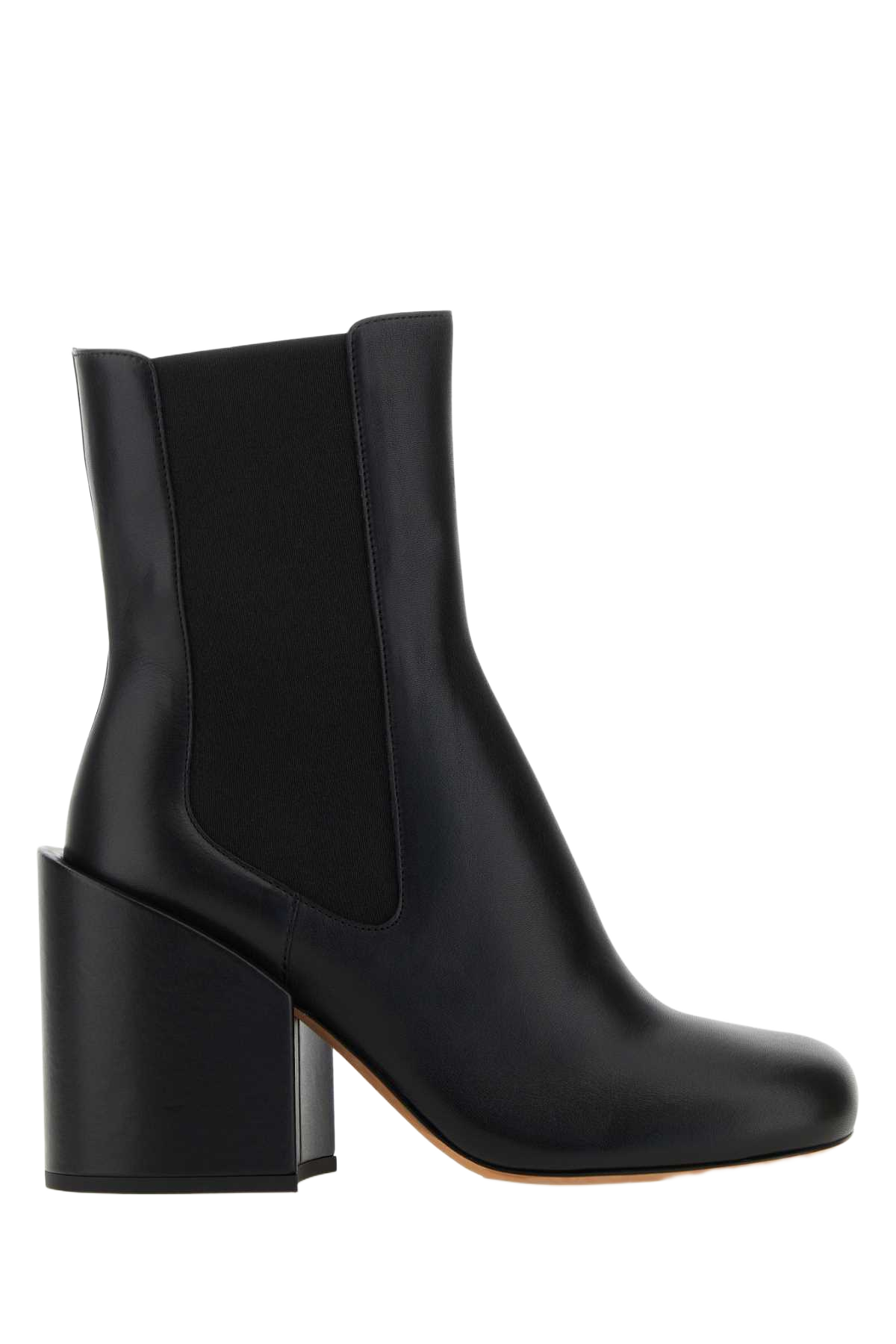 Black Leather Etra Ankle Boots Nero Stivali