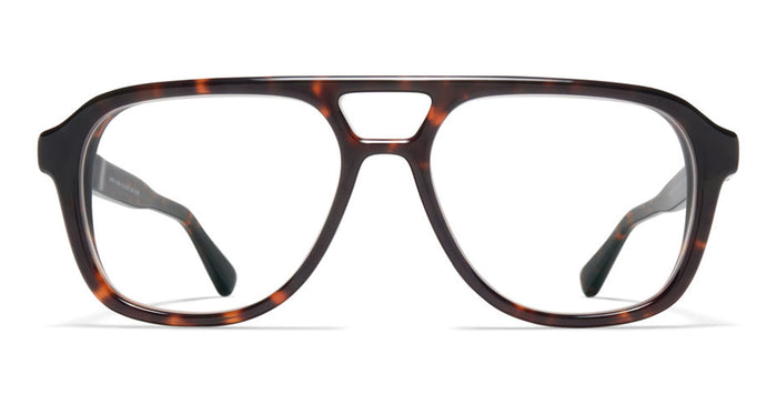 Nyara C215 - Amber Havana Shiny Silver Rx Stainless Steel Eyeglasses