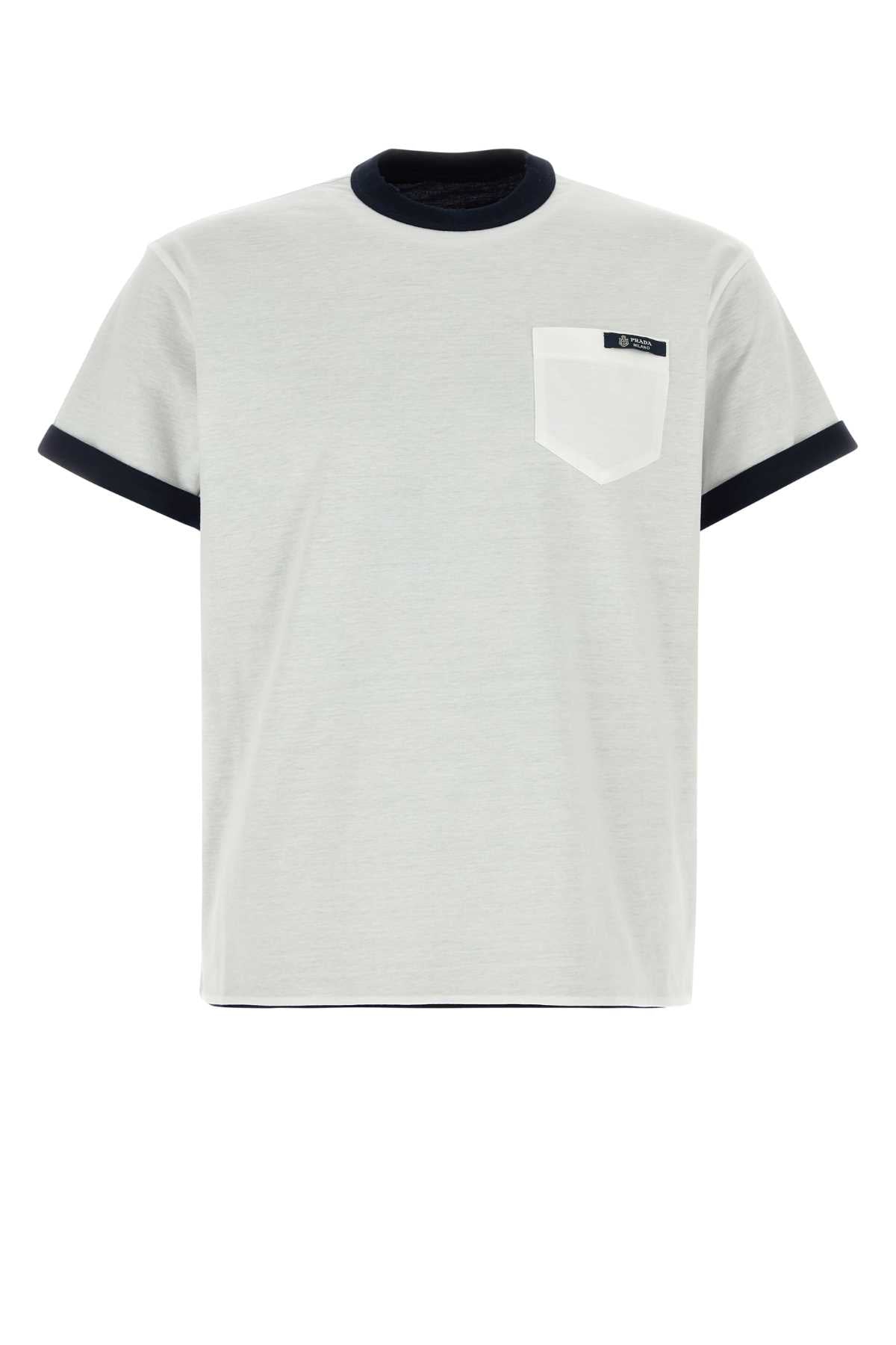 Bianco+navy Exterior: Cotton T-shirt