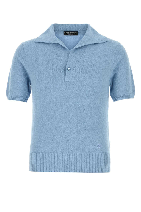 Dolce & Gabbana 65% Cotton polo in blue